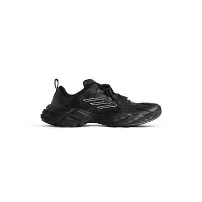 Balenciaga Black Leather Monday Sneakers