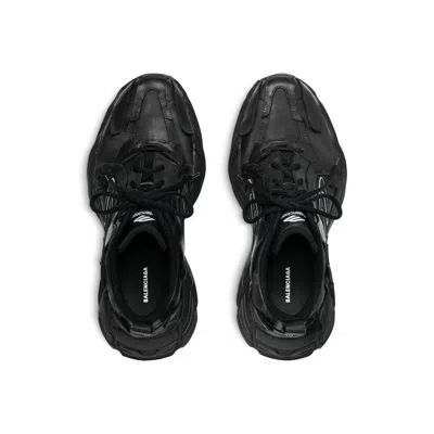 Balenciaga Black Leather Monday Sneakers