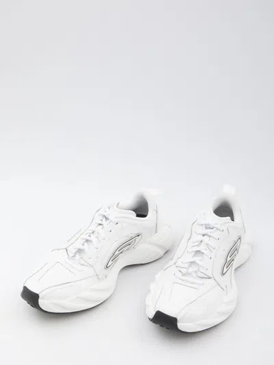 Balenciaga Men White Cowskin And Polyester Monday Shoe Sneakers