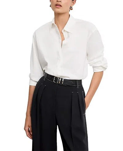 M.m.lafleur M. M.lafleur Filomina Knit Poplin Friday Shirt In White