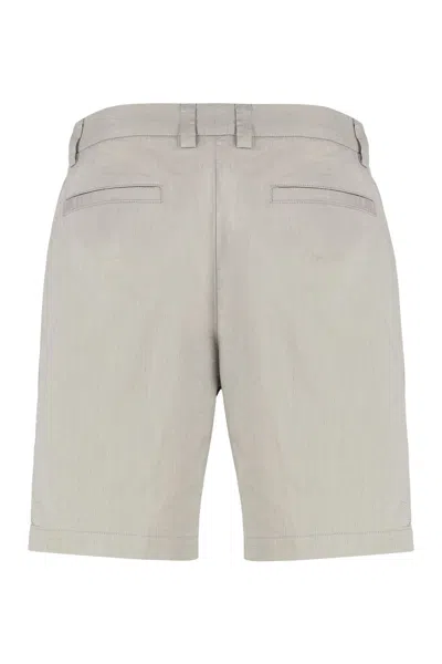 Hugo Boss Boss Cotton Blend Bermuda Shorts In Gray
