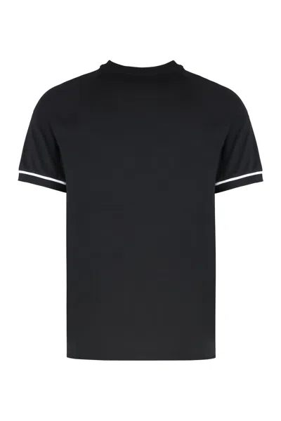 Hugo Boss Crew-neck Raglan-sleeve T-shirt In Black