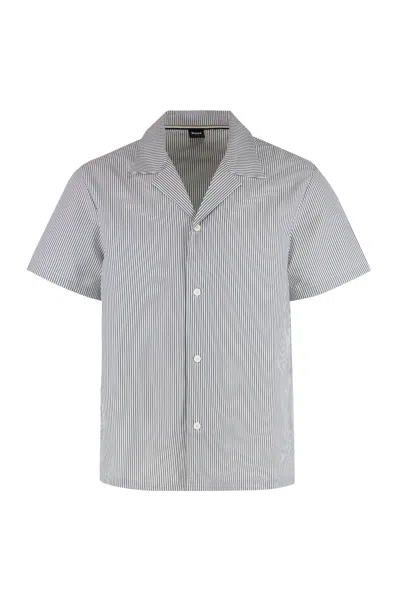 Hugo Boss Boss Technical Fabric Shirt In Gray