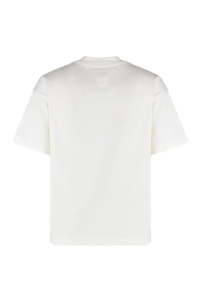 Bottega Veneta Womens Chalk Patch-pockets Relaxed-fit Cotton-jersey T-shirt Xl In White