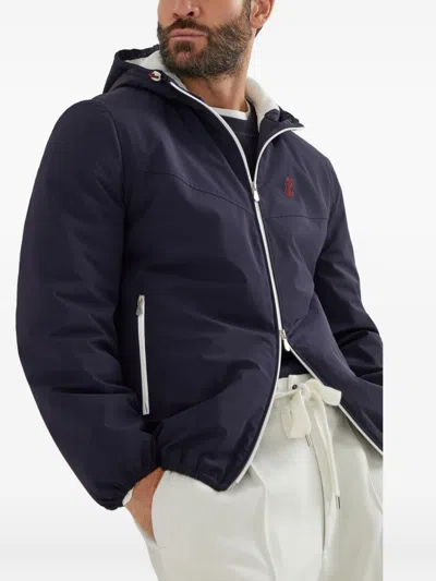 Brunello Cucinelli Blue Nylon Blouson Jacket