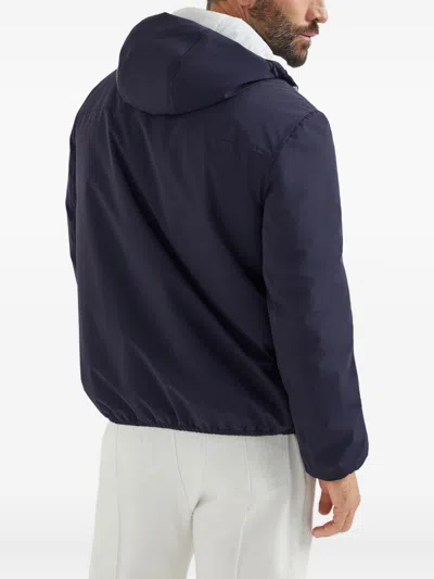 Brunello Cucinelli Blue Nylon Blouson Jacket