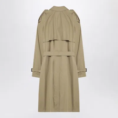 Burberry Double-breasted Trench Coat In Hamper Color In Green