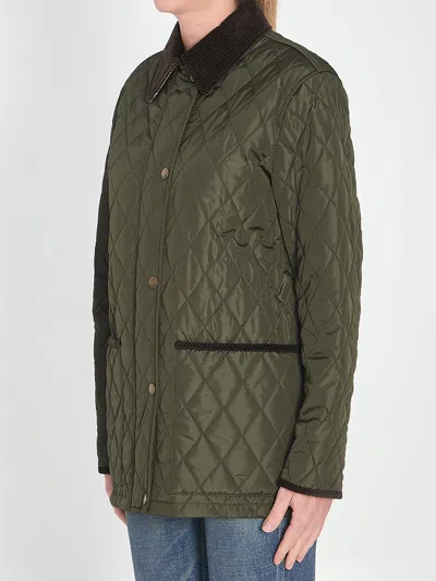 Burberry Quilted Country Jacket In Green