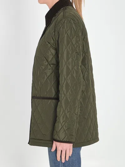 Burberry Quilted Country Jacket In Green