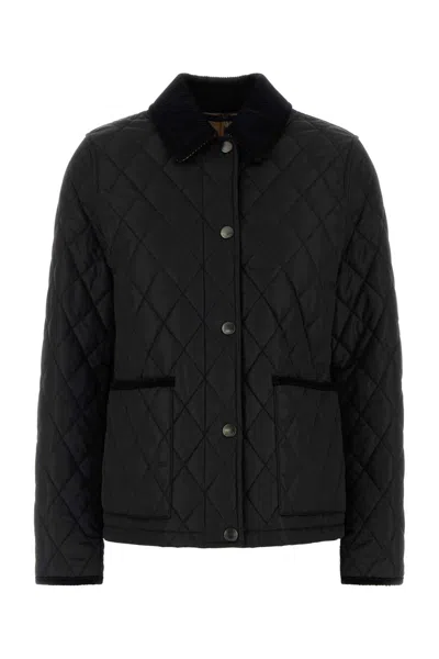 Burberry Women Black Nylon Jacket In Black