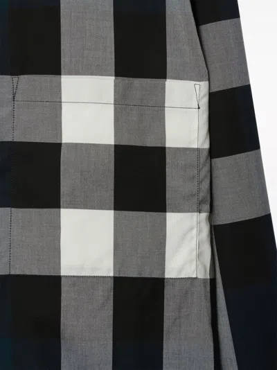 Burberry Blue Checked Cotton Shirt In Multi