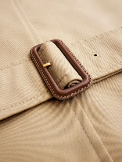 Burberry Chelsea Cotton Trench Coat In Gray