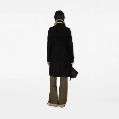 Burberry Double-breasted Mid-length Trench Coat In Black