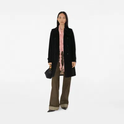 Burberry Double-breasted Mid-length Trench Coat In Black