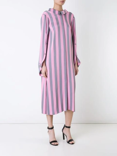 Shop Monse Striped Shirt Dress - Pink