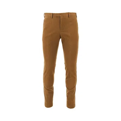Pt Torino Stretch Gabardine Master Fit Pants In Brown