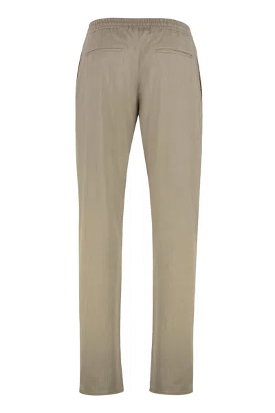 Canali Wool Blend Trousers In Neutral