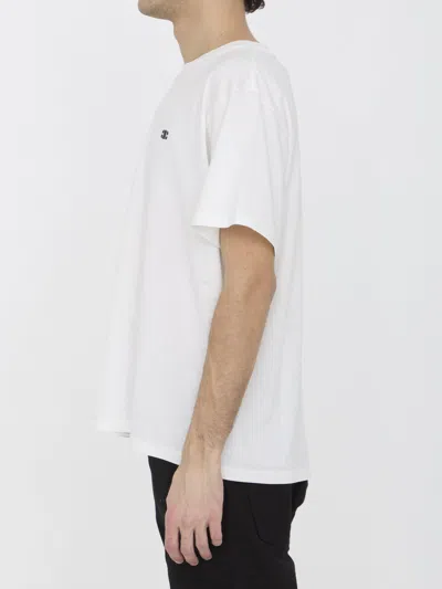 Celine T-shirt With Round Neck And Short Sleeves In Gray