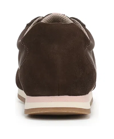 Dr. Scholl's Women's Comeback Closed Round Toe Lace Up Sneakers In Brown