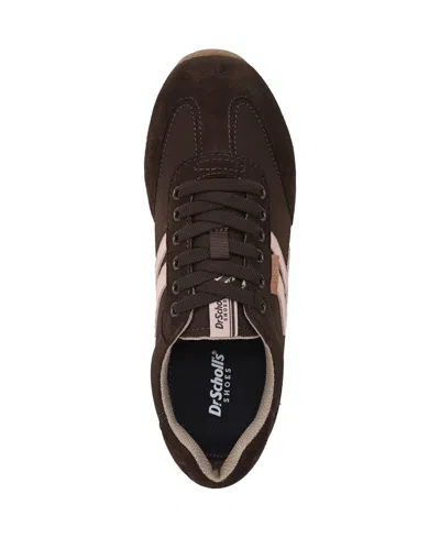 Dr. Scholl's Women's Comeback Closed Round Toe Lace Up Sneakers In Brown