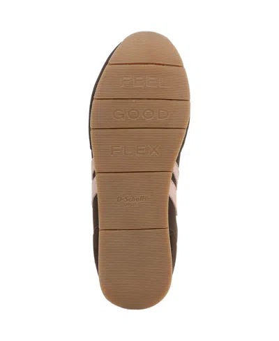 Dr. Scholl's Women's Comeback Closed Round Toe Lace Up Sneakers In Brown