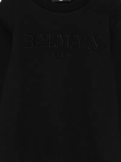 Balmain Logo-embroidered Sweatshirt In Black