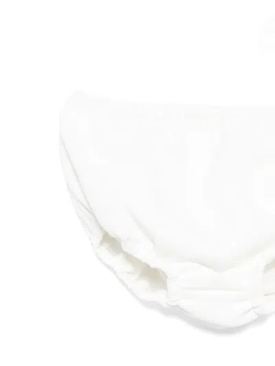 Elisabetta Franchi La Mia Bambina Bow-detail Ruffled Dress In White