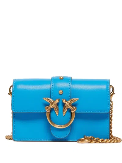 Pinko Micro Love One Simply Bag In Blue