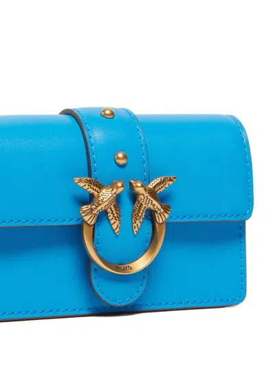 Pinko Micro Love One Simply Bag In Blue