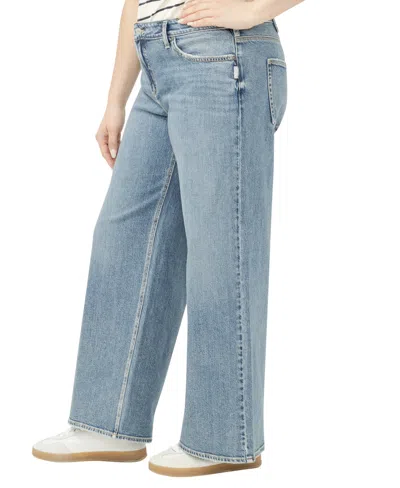 Silver Jeans Co. Plus Size Suki Mid Rise Curvy Fit Wide Jeans