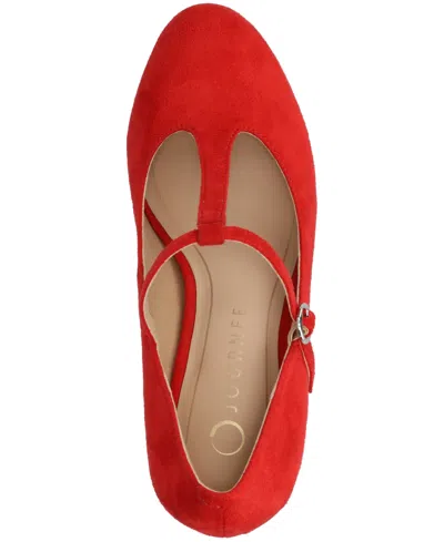 Journee Collection Women's Talani T-strap Almond Toe Dress Pumps