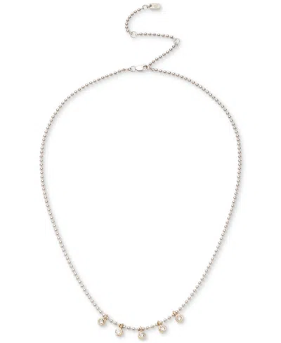 Ralph Lauren Two-tone Cubic Zirconia Frontal Necklace, 16" + 3" Extender