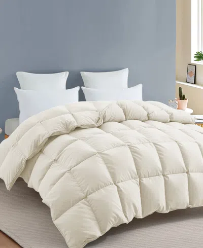 Unikome Medium Warmth Goose Feather Down Fiber Comforter, Full/queen