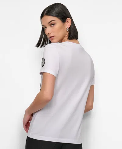 Dkny Pins & Patches T-shirt In White