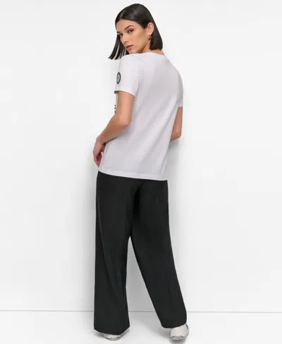 Dkny Pins & Patches T-shirt In White