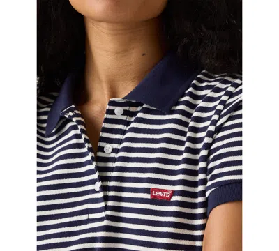 Levi's Women's Short-sleeve Pique Knit Polo Shirt In Blue