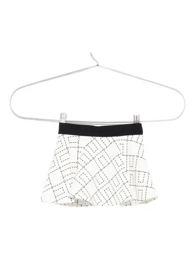 Elisabetta Franchi La Mia Bambina Monogram-print Skirt In Black