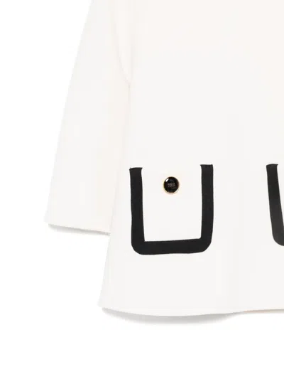 Elisabetta Franchi La Mia Bambina Peter Pan-collar Pocket Dress In White