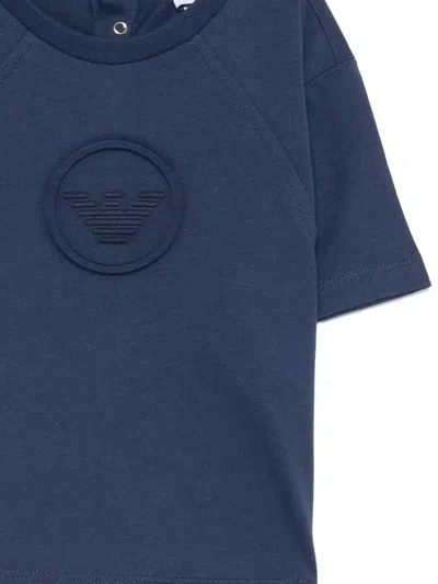 Emporio Armani Logo-detail T-shirt In Blue