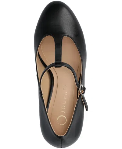 Journee Collection Women's Talani T-strap Almond Toe Dress Pumps