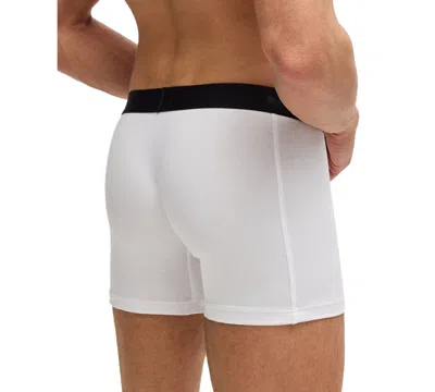 Hugo Boss Three-pack Boxer Briefs In Stretch In Gray