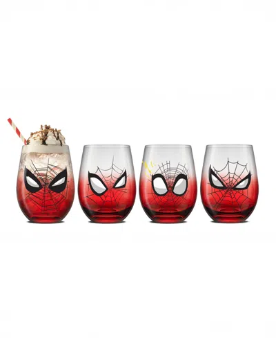 Joyjolt Spidey Sense Stemless Drinking Glasses, Set Of 4