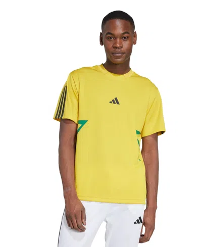 Adidas Originals Men's House Of Tiro Color Block T-shirt In Yellow