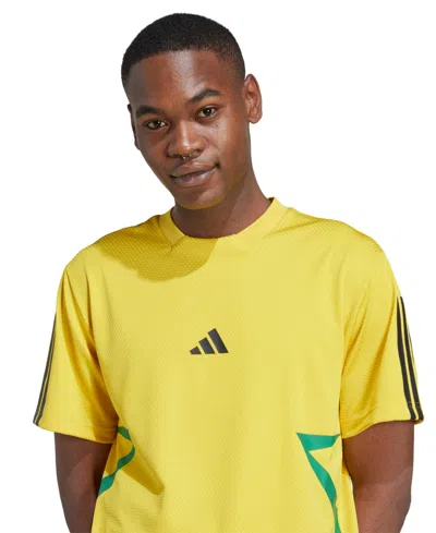 Adidas Originals Men's House Of Tiro Color Block T-shirt In Yellow
