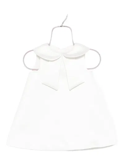 Elisabetta Franchi La Mia Bambina Peter Pan-collar Sleeveless Dress In White