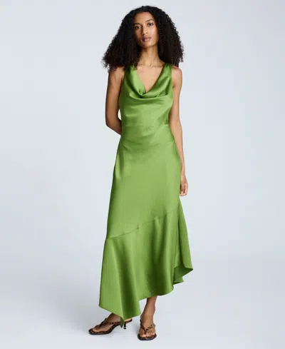 Kenneth Cole Women's Asymmetrical-hem Cowlneck Dress