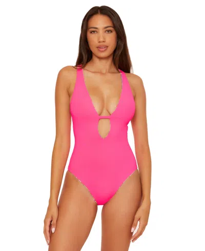 Becca Women's Positano Reversible Textured One-piece Swimsuit In Multi