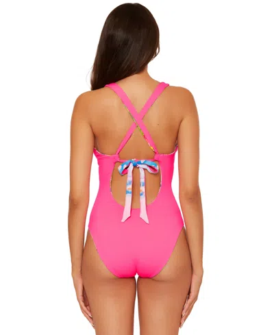 Becca Women's Positano Reversible Textured One-piece Swimsuit In Multi