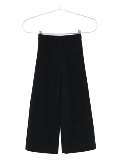 Elisabetta Franchi La Mia Bambina Logo-detail Trousers In Black