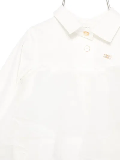 Elisabetta Franchi La Mia Bambina Logo-plaque Body In White